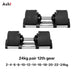 Adjustable Dumbbells – Up to 45kg, Fast-Adjust, Multi-Color Set