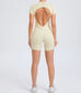 Women's Gym Jumpsuit – Backless Scrunch Yoga Outfit