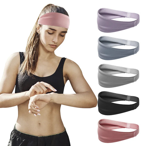 Sweatband Headband – Stretch Fit for Sports & Yoga