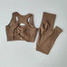 Women's Seamless Tracksuit – Sports Bra & High-Waist Leggings Set