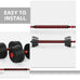 Dumbbell Connector Set – Non-Slip Rod with Screw Nuts