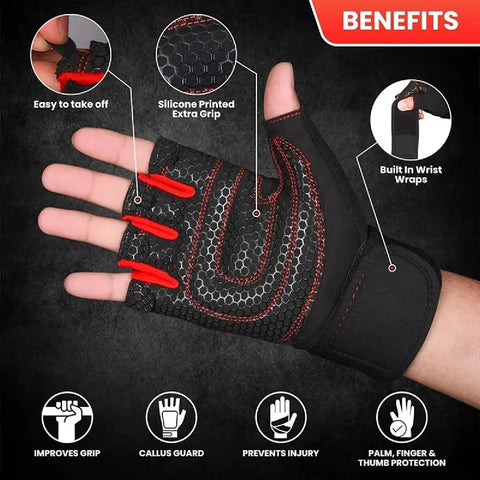 Gym Gloves – Shockproof Weightlifting & Training Gloves