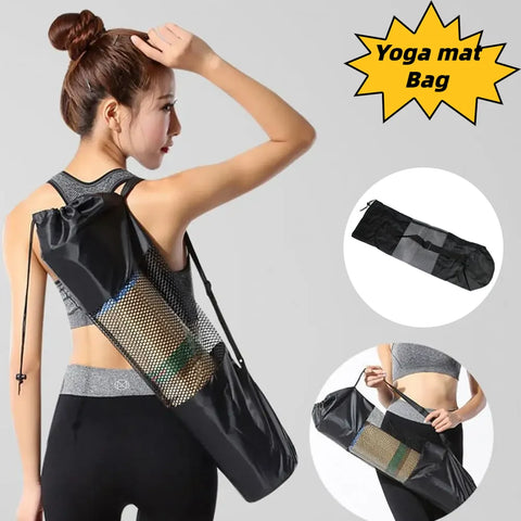 Yoga Mat Bag – Portable Mesh with Adjustable Straps