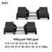 Adjustable Dumbbells – Up to 45kg, Fast-Adjust, Multi-Color Set